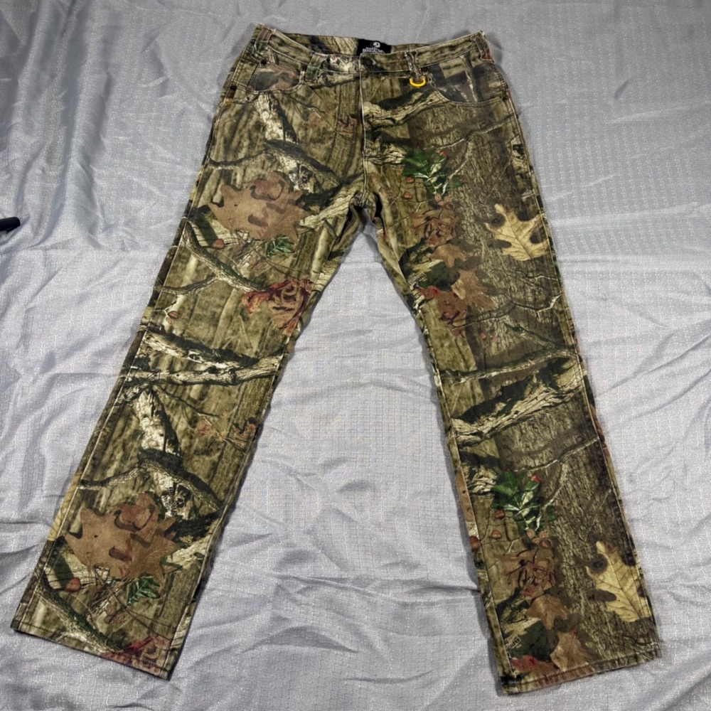 Mossy Oak Pants Mens 34x34 Camo Breakup Infinity Cotton Straight Leg 5191-5